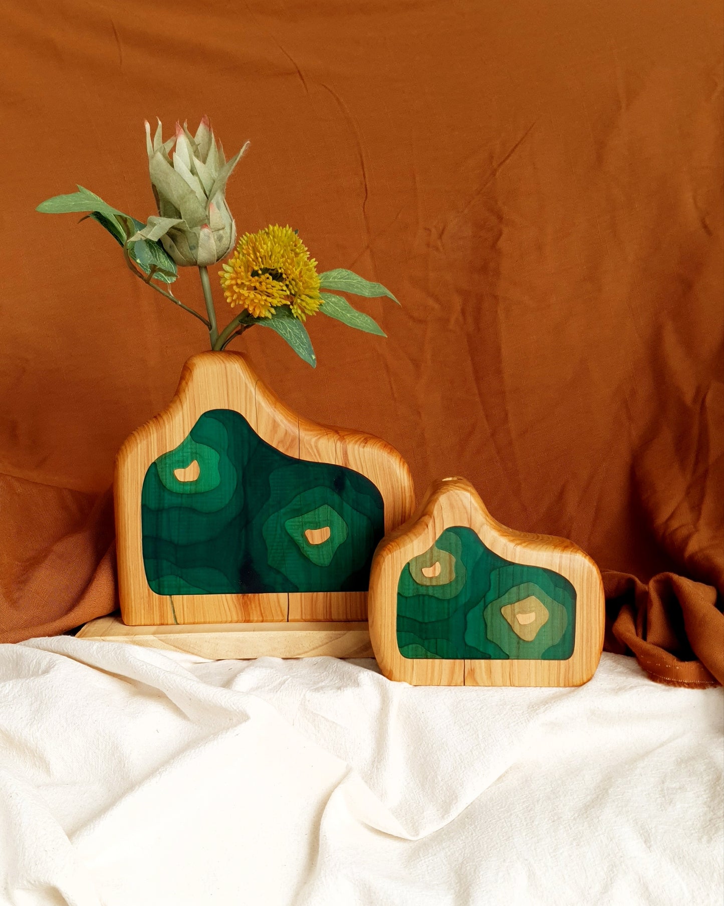 Topographic Bud Vase - Marine