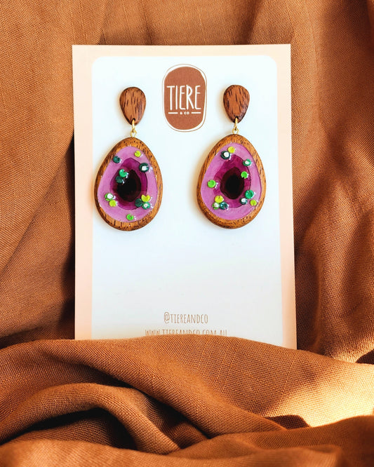 Lily Pond Earrings - Purple