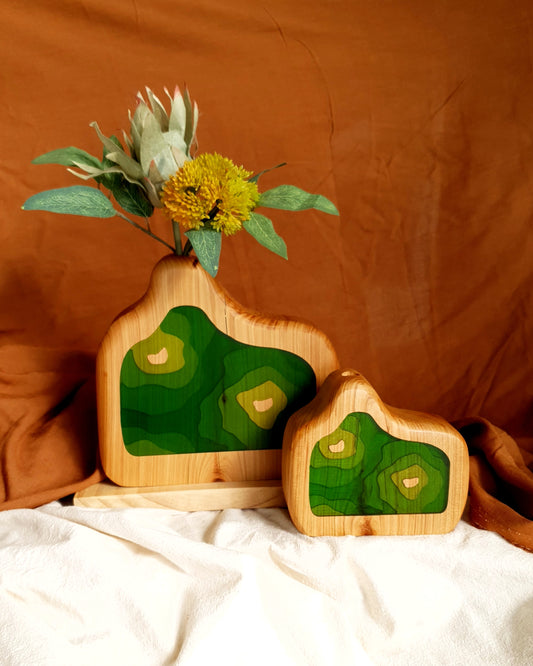 Topographic Bud Vase - Apple