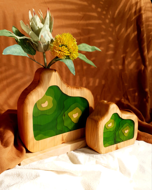 Topographic Bud Vase - Apple