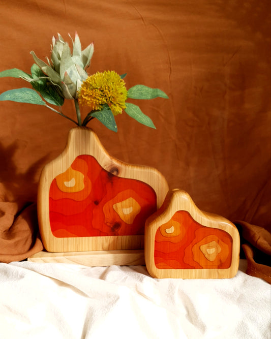 Topographic Bud Vase - Citrus