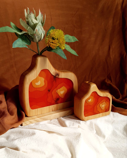 Topographic Bud Vase - Citrus