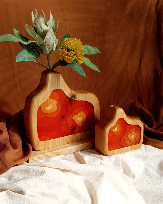 Topographic Bud Vase - Citrus