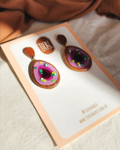 Lily Pond Earrings - Purple